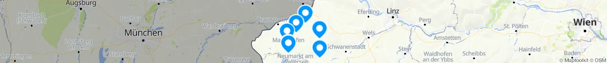 Map view for Pharmacies emergency services nearby Mettmach (Ried, Oberösterreich)